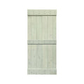 Sage Green Solid Wood Interior Sliding Barn Door Q38640