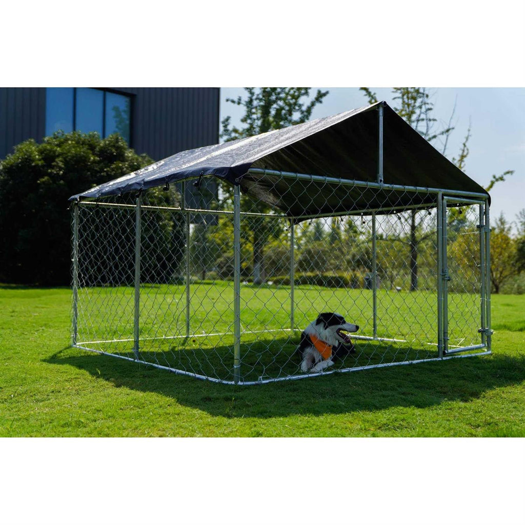 Outdoor Dog Kennel Dog Playpen with Galvanized Chain Link S4326