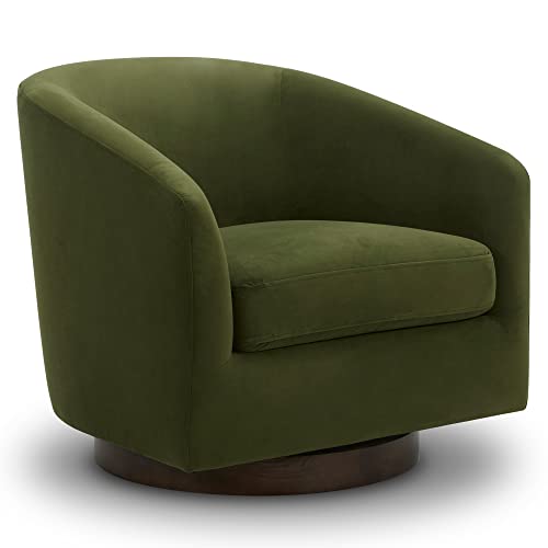 Swivel Upholstered Fabric Barrel Chair D641196
