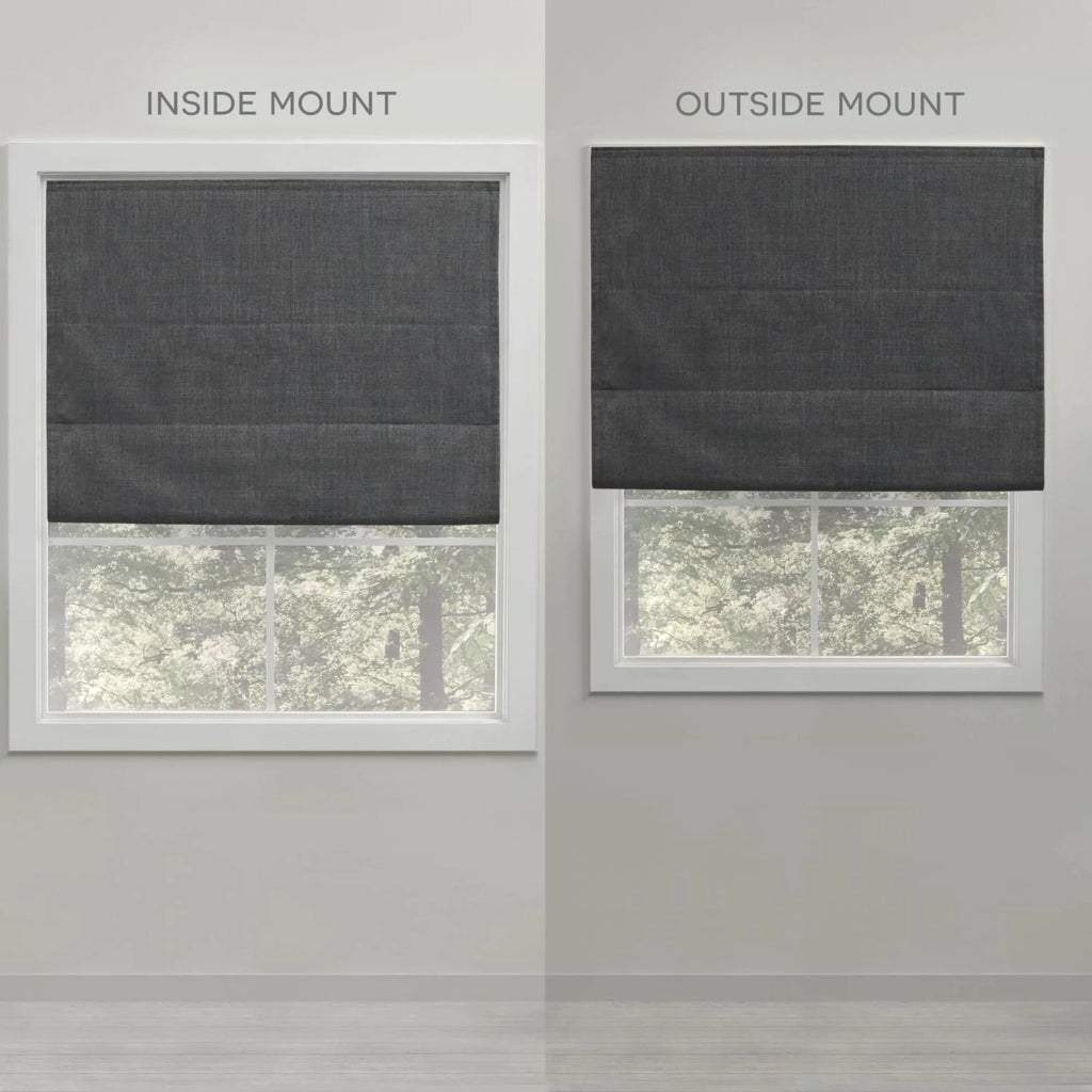 White Blackout Roman Shade Z629362