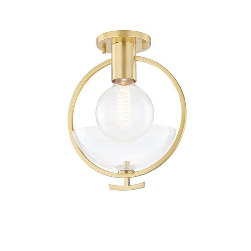 Polished Nickel Semi-Flush Mount Light B4105
