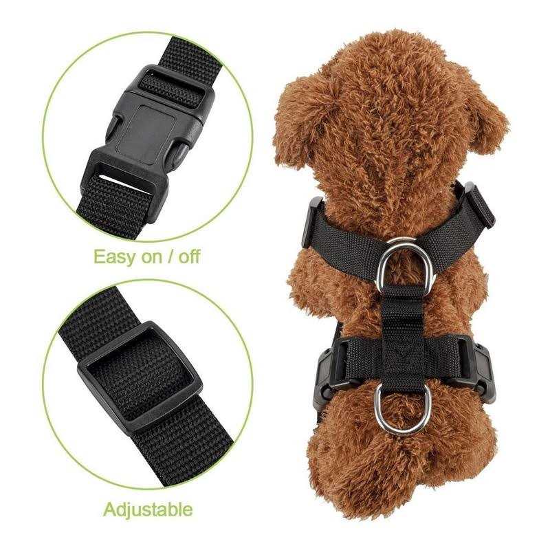 Dog Car Harness Seat Belt Set Adjustable Mesh Breathable U593948