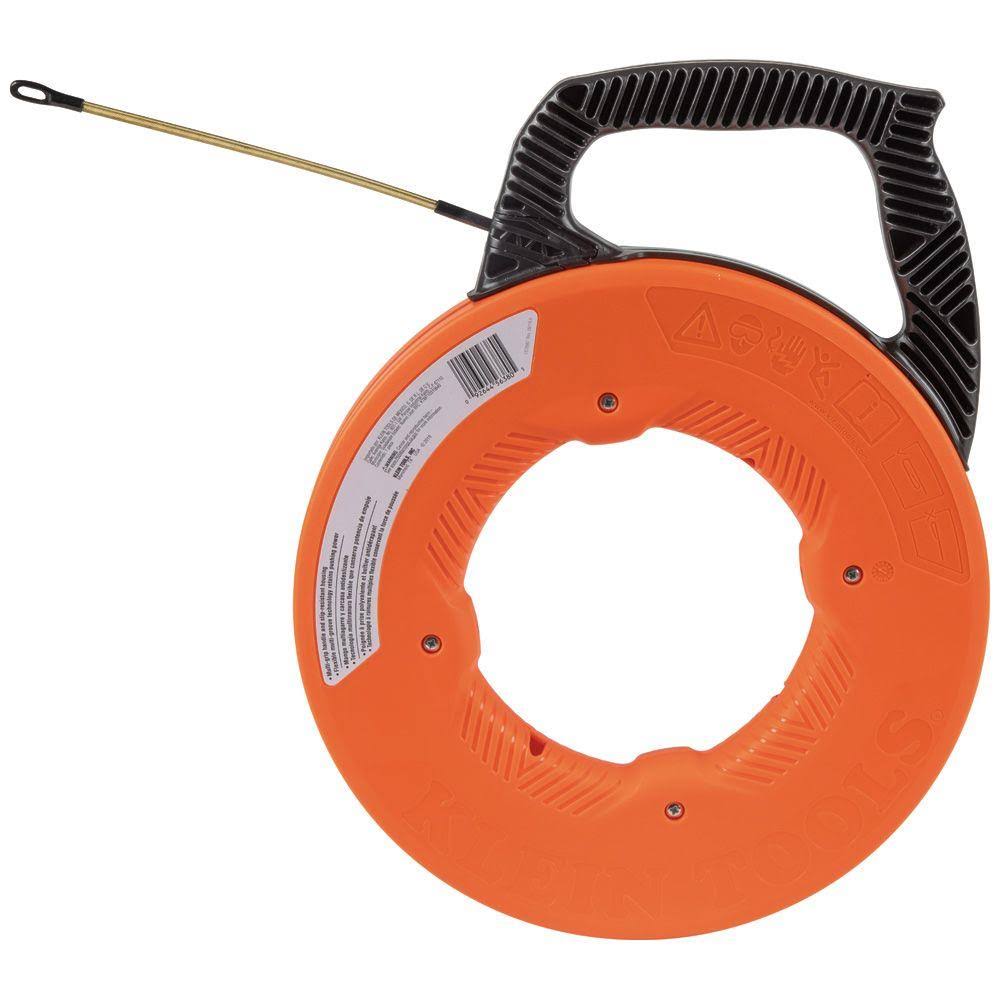 100 ft Multi-Groove Fiberglass Fish Tape with Spiral Steel Leader K555
