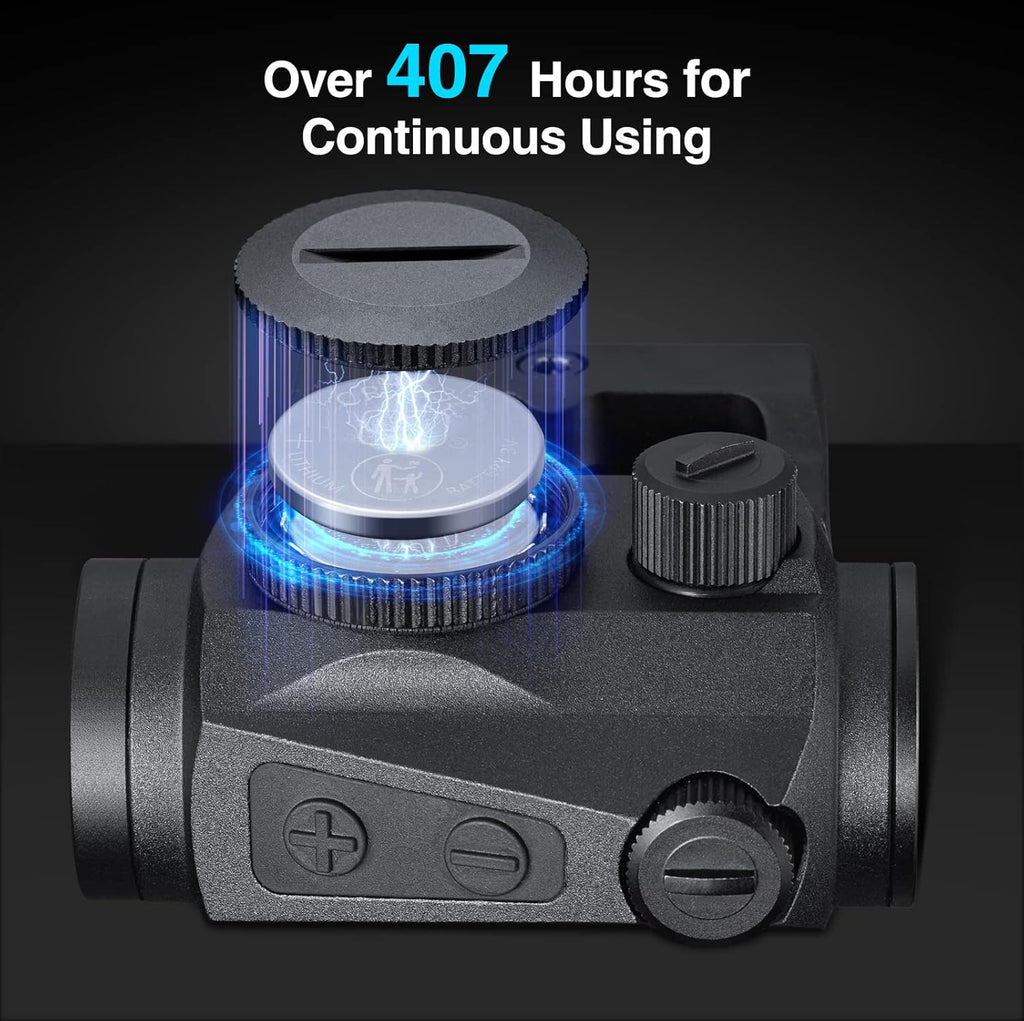 2 MOA Red Dot Sight 1x20mm Reflex Sight with Flip Lens Covers, Black Pack of 2 Q671
