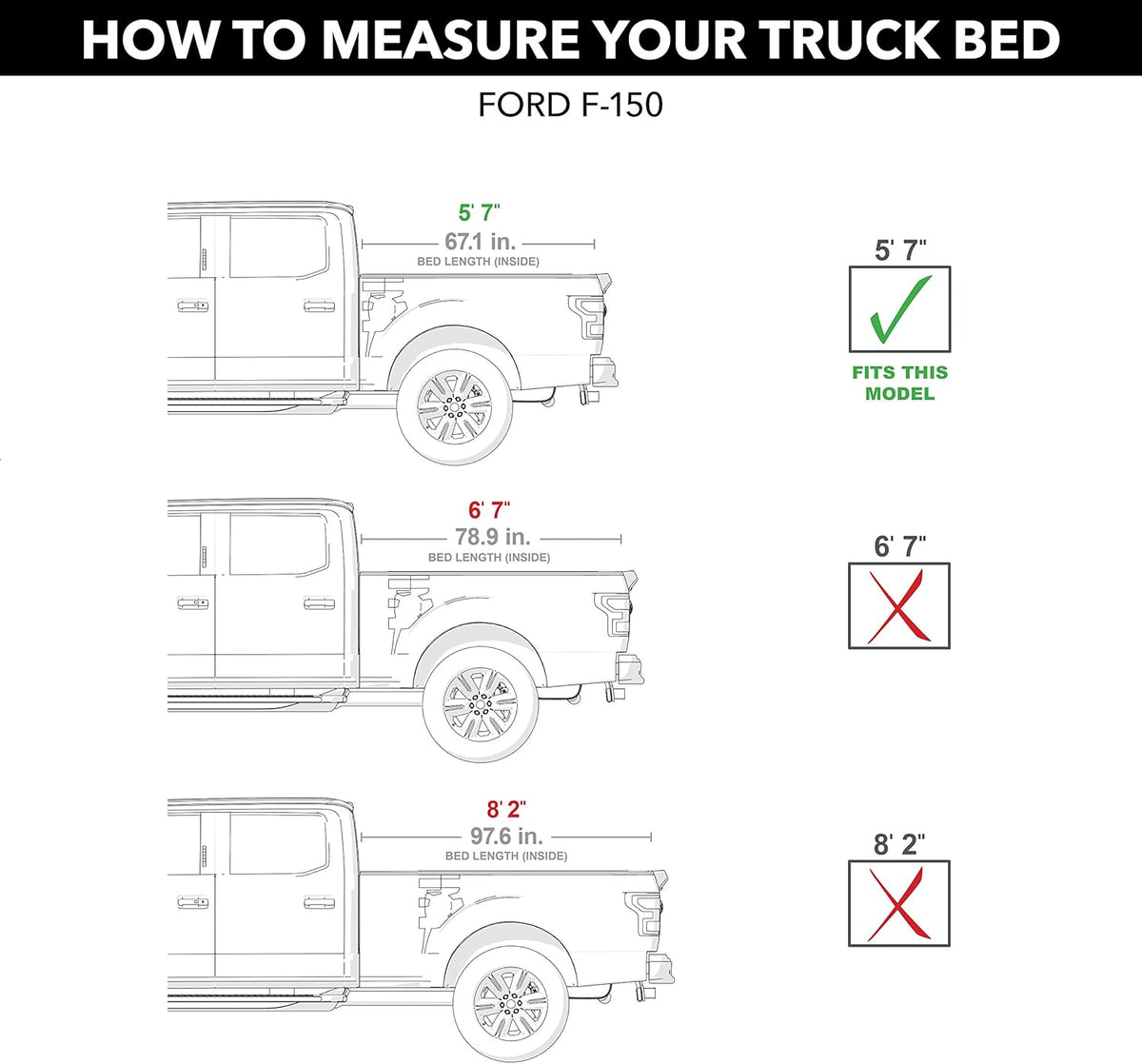 Black Hard Folding Truck Bed Tonneau Cover H645