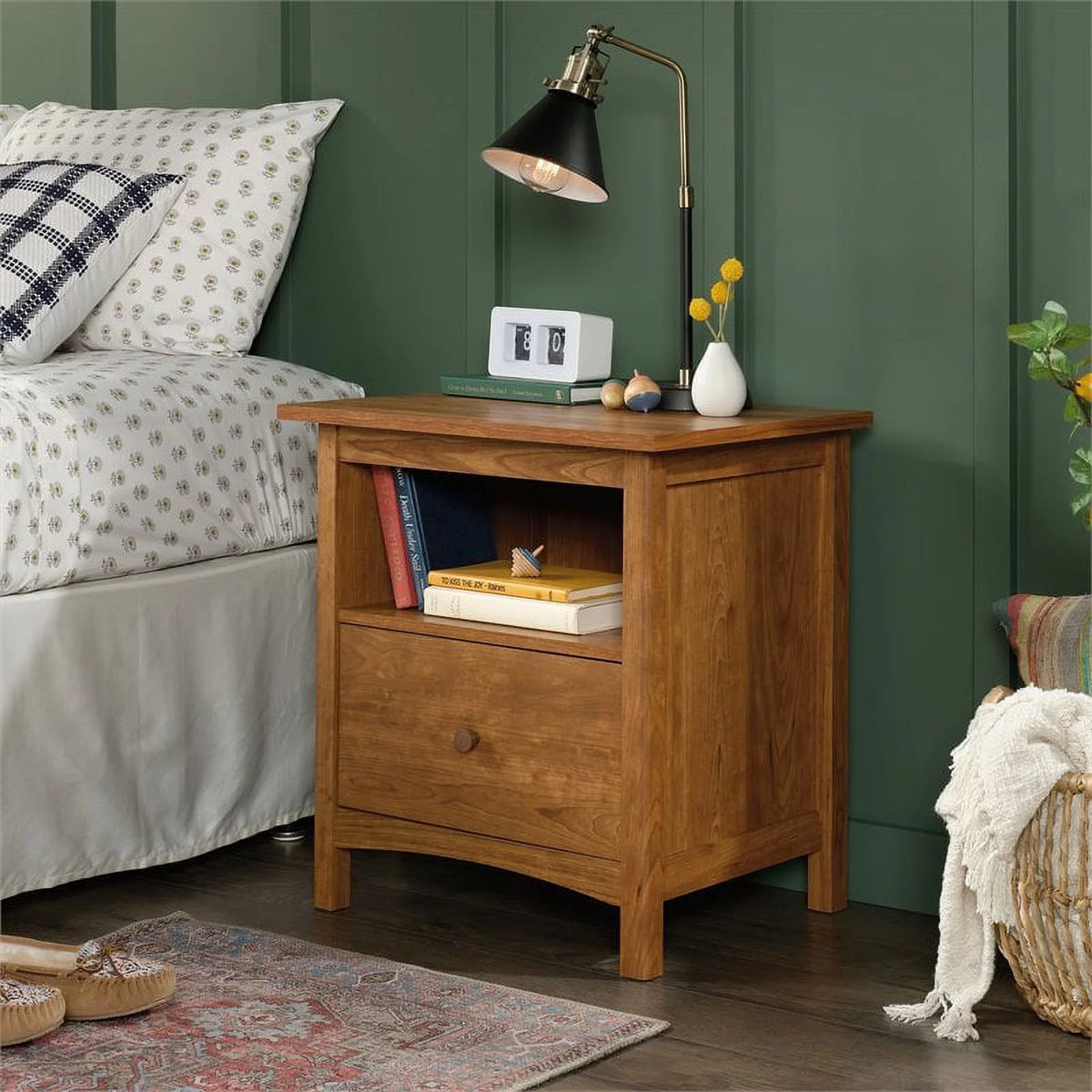 Cherry Finish Nightstand with Drawer S252887