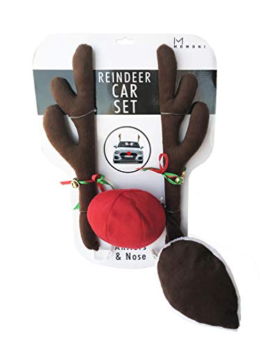 Reindeer Car Kit Antlers Nose Tail Christmas Decoration D7836
