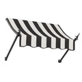 Black/White Stripe Acrylic Fabric Fixed Awning U6687