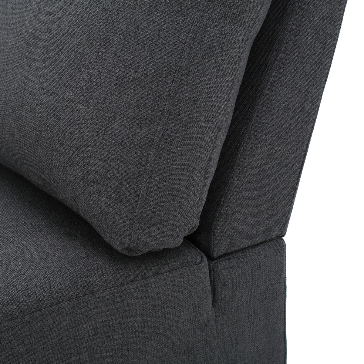Dark Grey Fabric Sectional Couch Q4647