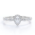 10K White Gold Pear Cut Diamond Engagement Ring H307714