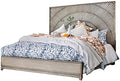 Antique Gray Solid Wood King Panel Bed N325304