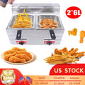 12L Stainless Steel Commercial Gas Fryer with 2 Baskets C7534