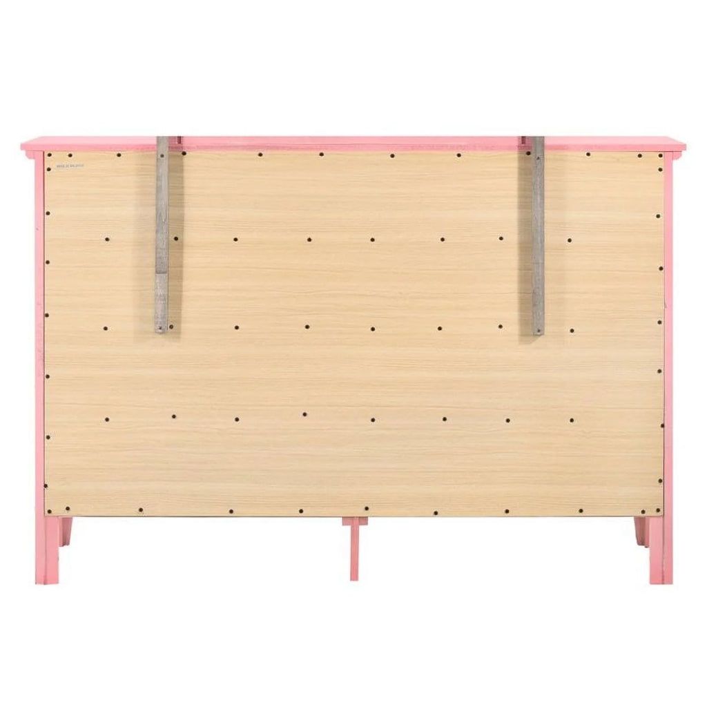 Pink 3-Piece Dresser TV Stand and Nightstand Set L703