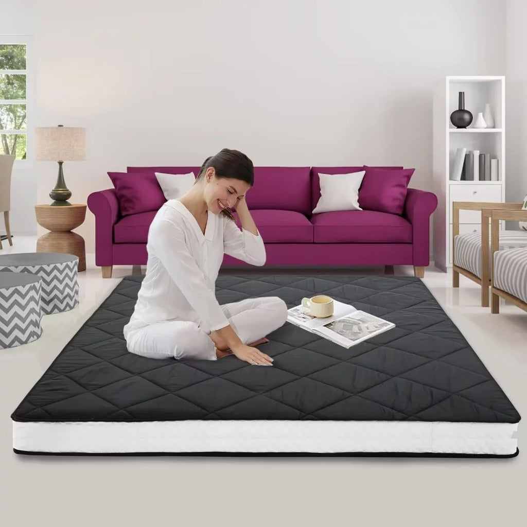 Japanese Floor Mattress 4 Thick Sherpa Fleece Folding Sleeping Pad 80*60 Z8353