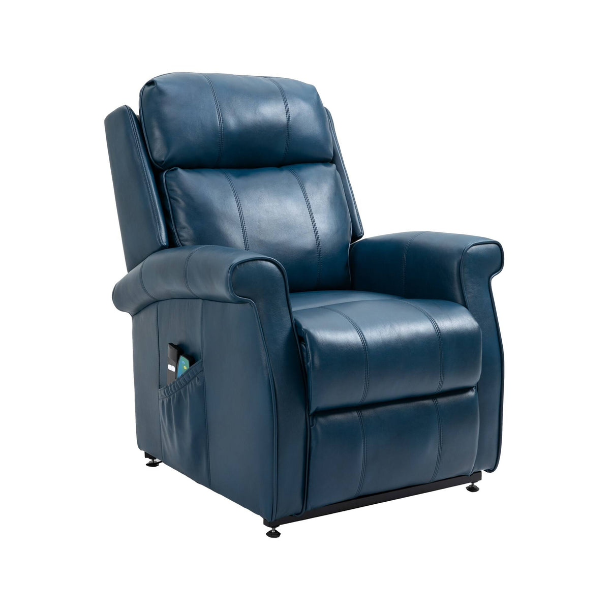 Black Faux Leather Power Lift Recliner Chair A3037