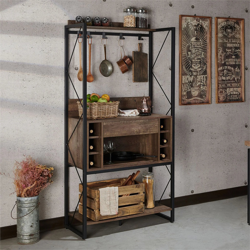 Oak Wood Baker's Rack F31386