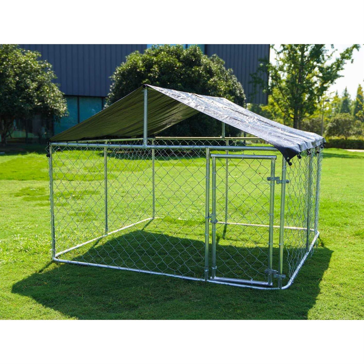 Outdoor Dog Kennel Dog Playpen with Galvanized Chain Link S4326