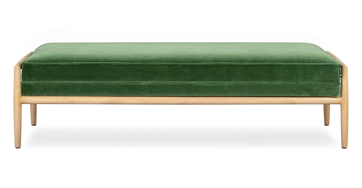 Fabric and Leather Bench G764318