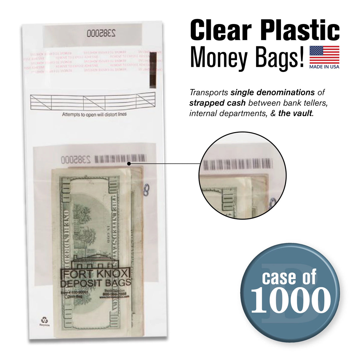 Cash Strap Bags Case of 1000 U117326