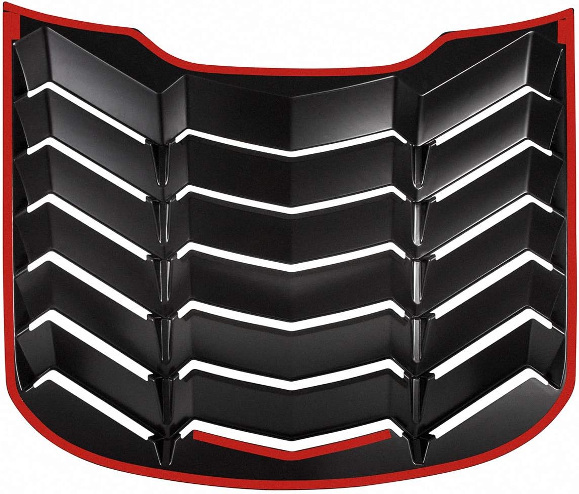 Matte Black Rear and Side Window Louvers Sun Shade Cover for Ford Mustang 2015-2020 Complete Set X7192