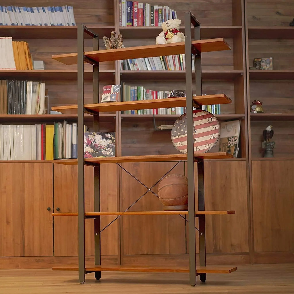 5 Tier Solid Wood Bookshelf C50458