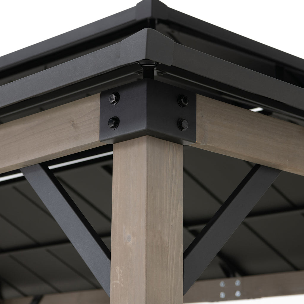 Black Cedar Framed Grill Gazebo V9485