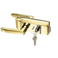 Brass Glass Mounted Latch with Lock and Thumbturn T559459