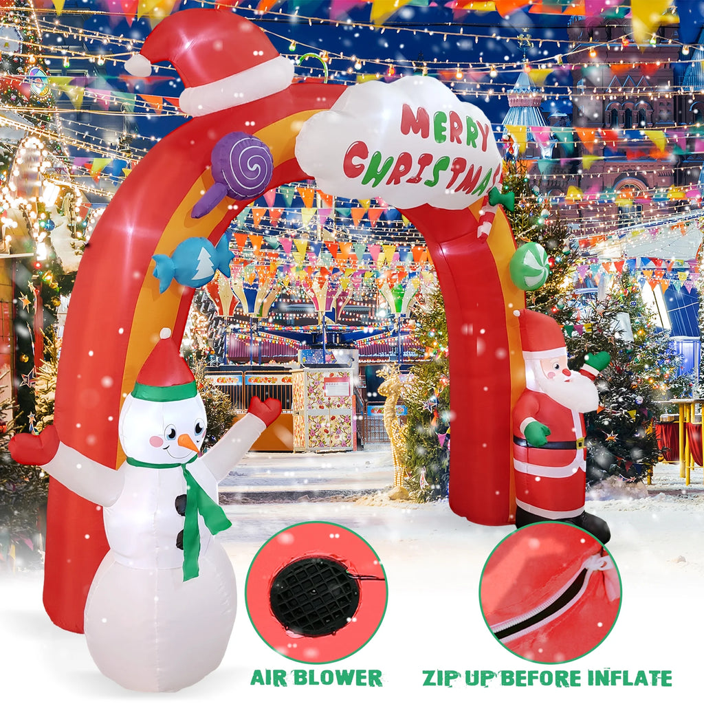 Christmas Inflatable Arch with Santa Claus And Snowman Z573