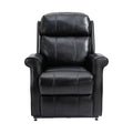 Black Faux Leather Power Lift Recliner Chair A3037
