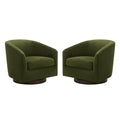 Swivel Upholstered Fabric Barrel Chair D641196