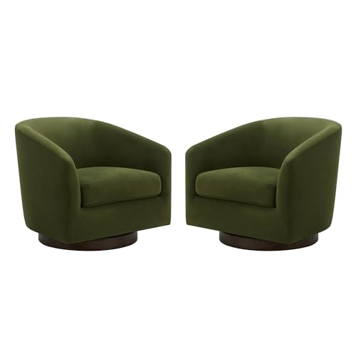 Swivel Upholstered Fabric Barrel Chair D641196