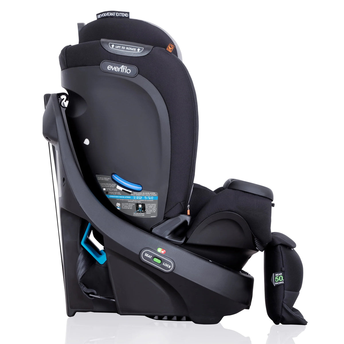 All-in-One Rotational Car Seat with Quick Clean Cover D289878