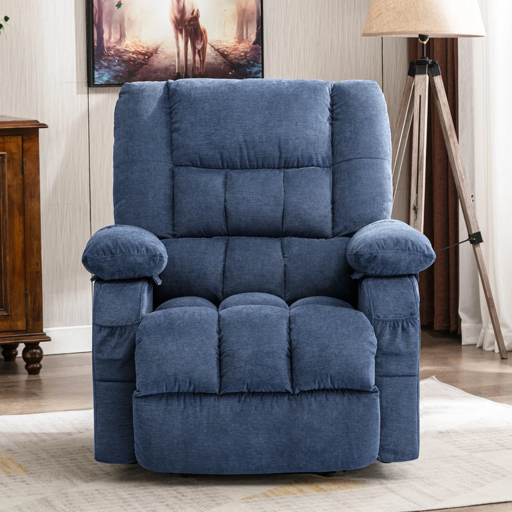 Brown Power Lift Recliner Chair with Heat and Massage U7406