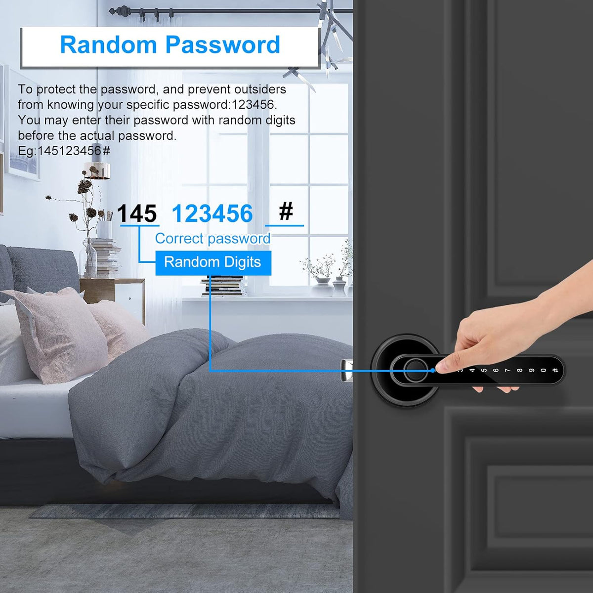 Smart Lever Door Lock with Handle X14709