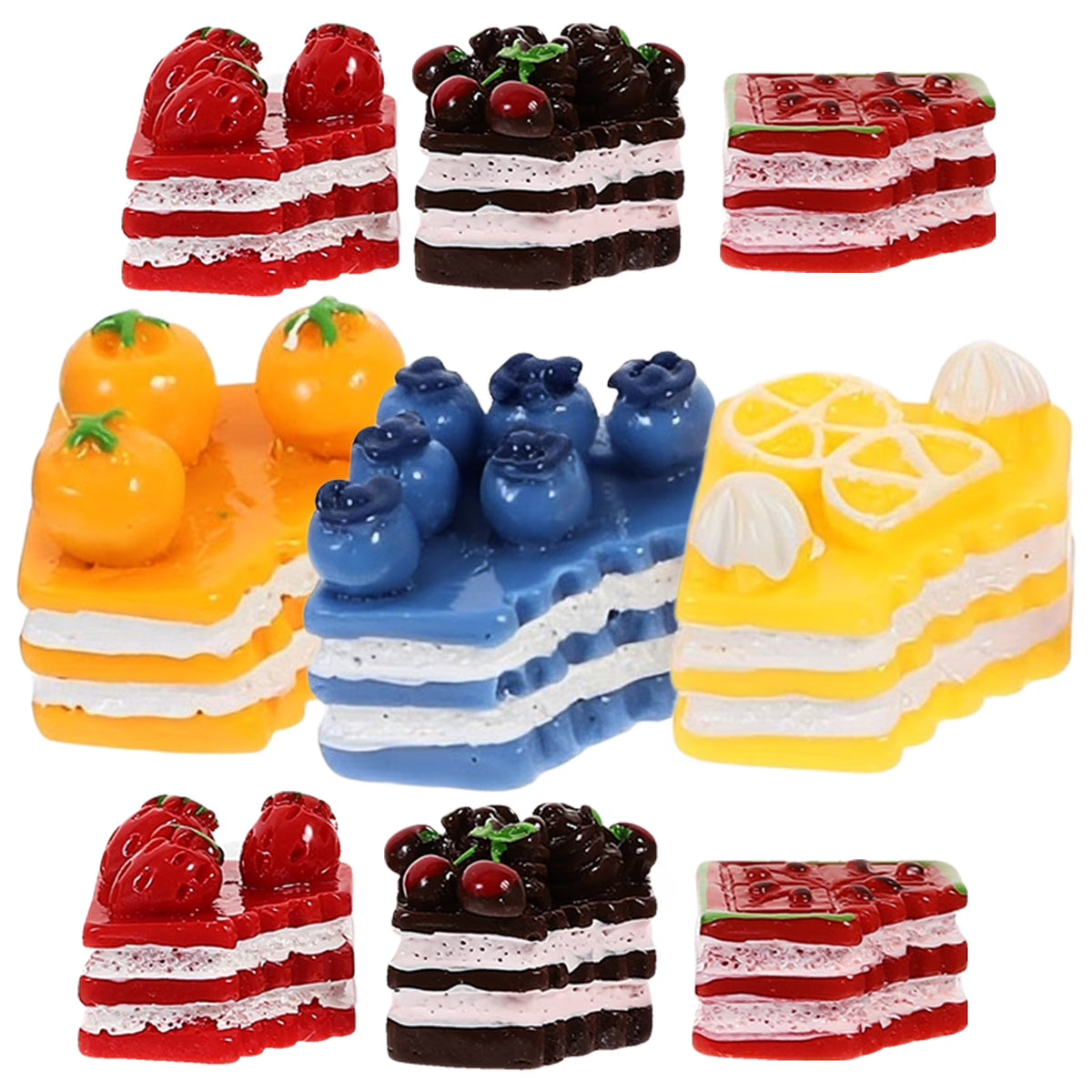12 Pcs Simulated Mini Cake Ornaments Desserts Model R52283