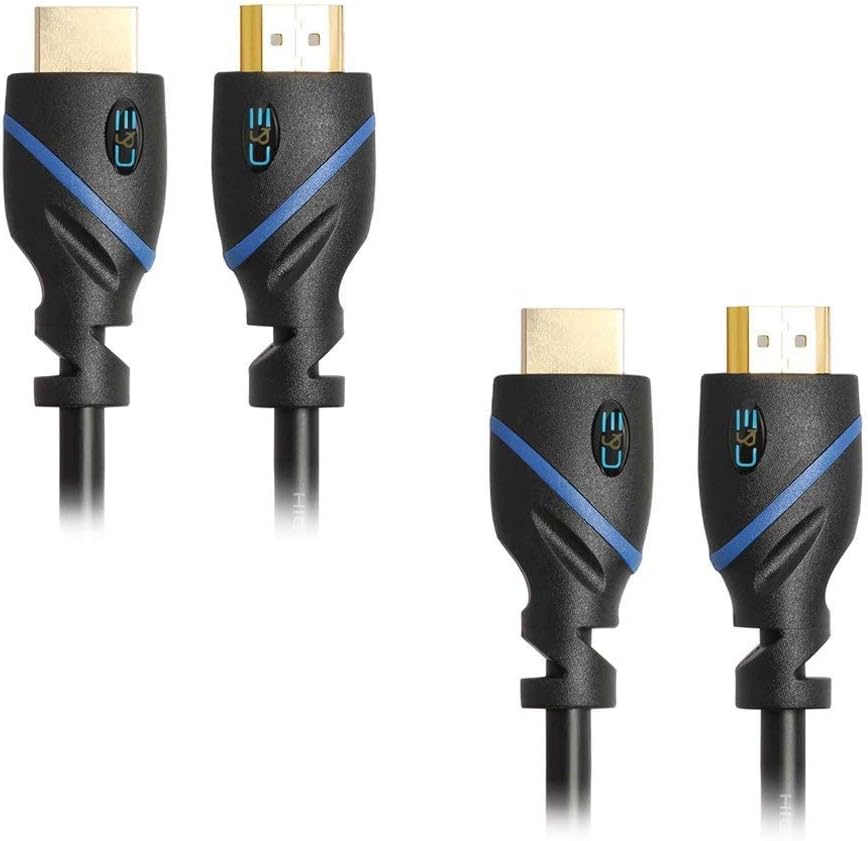 75 FT High Speed HDMI Cable Male to Male with Ethernet Black, Pack of 2 H94425