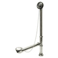 Brass Leg Tub Drain with Chain and Stopper in Chrome Z247598