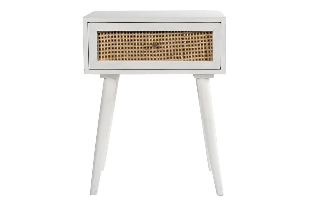 White 1-Drawer Nightstand Z339
