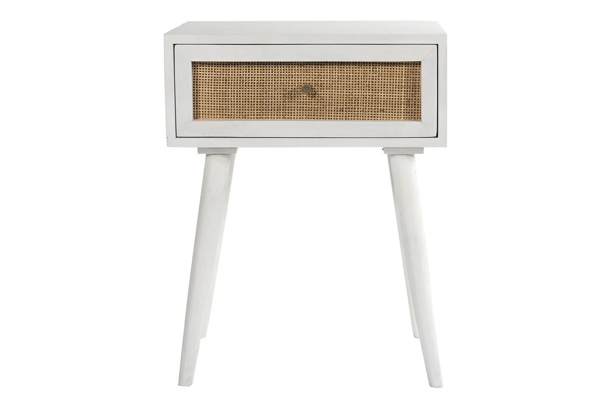 White 1-Drawer Nightstand Z339