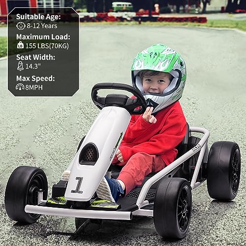24V Kids Go Kart 300W*2 Motors 9Ah Battery 8.1MPH Ride On Toy B50966
