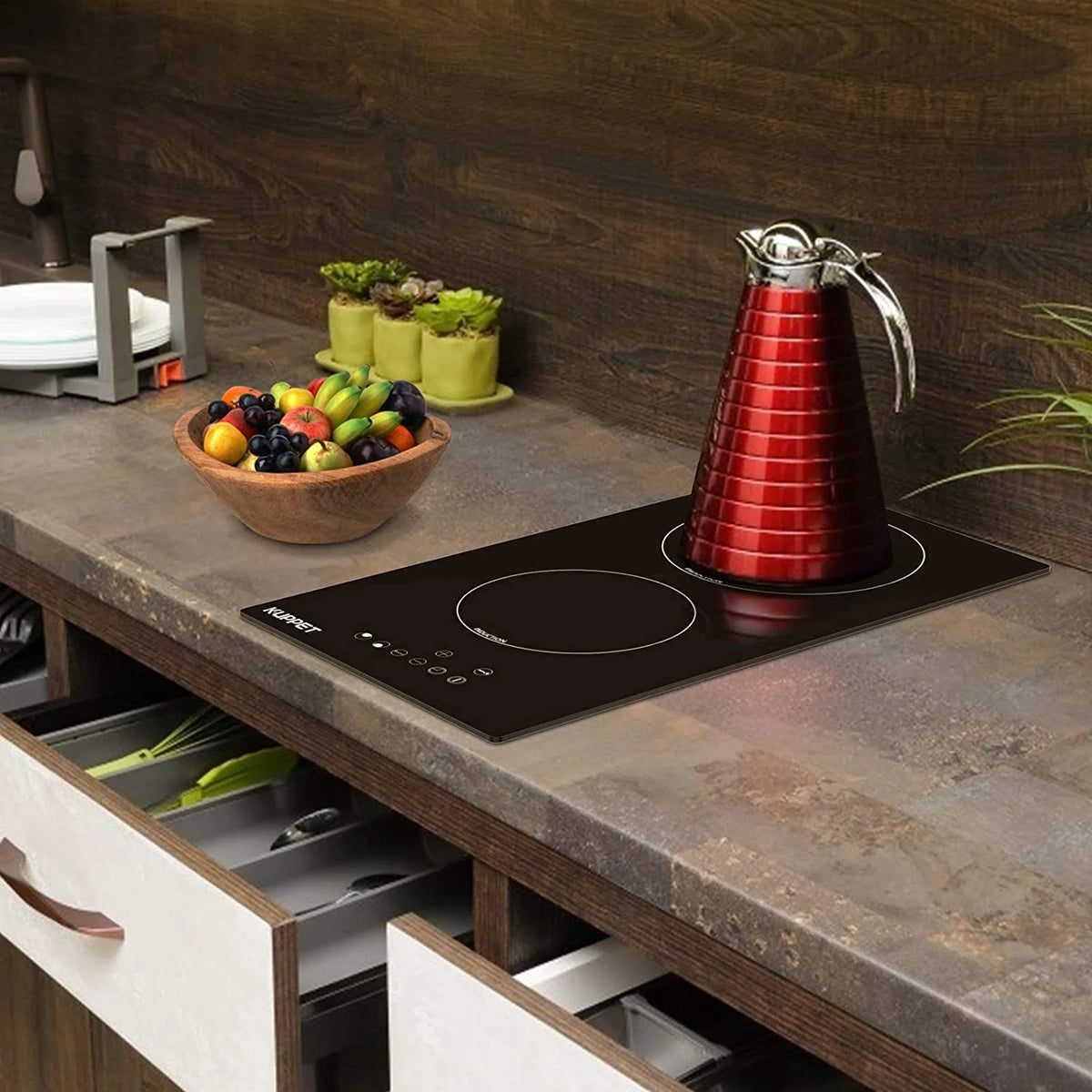 12 Inch 2 Burner Induction Cooktop with 9 Heat Setting L55739