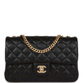 Black Lambskin Flap Bag Y46563
