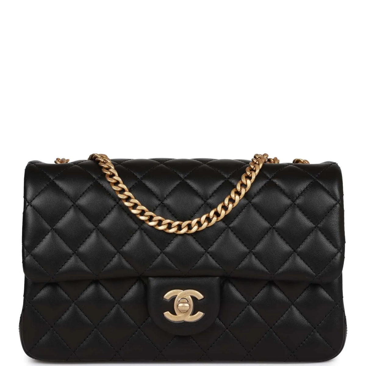 Black Lambskin Flap Bag Y46563
