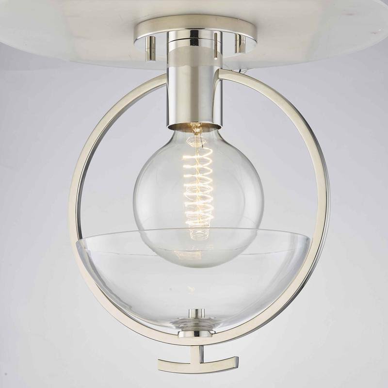 Polished Nickel Semi-Flush Mount Light B4105