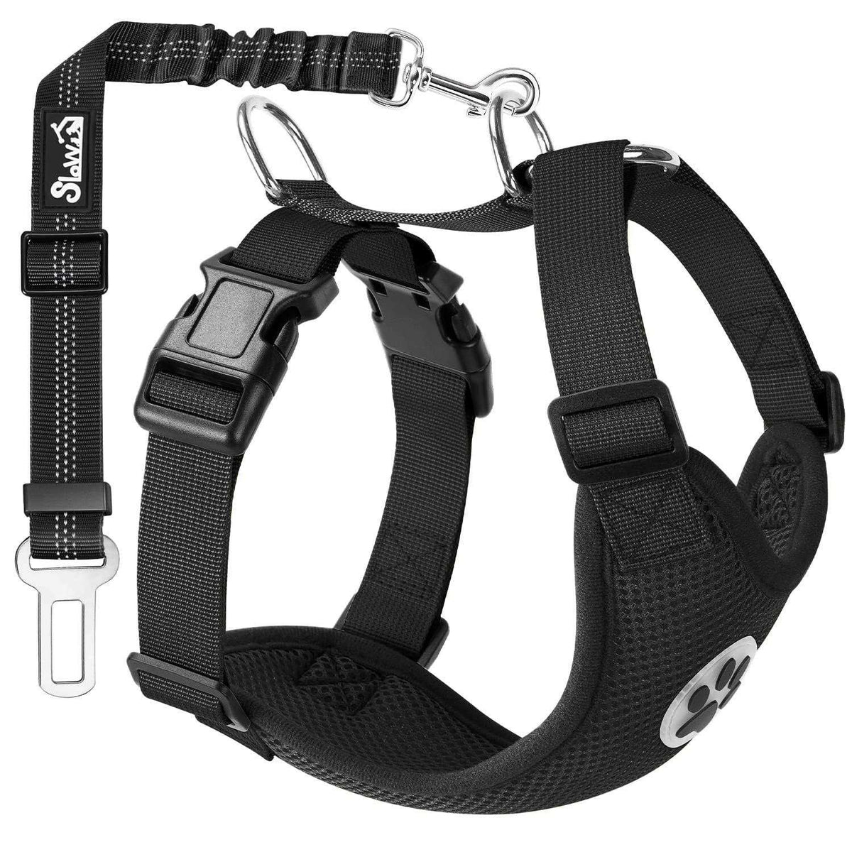 Dog Car Harness Seat Belt Set Adjustable Mesh Breathable U593948