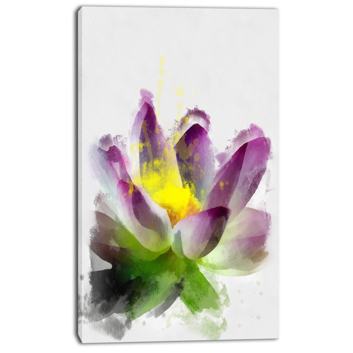Purple Lotus Flower Canvas Art Print Q2628