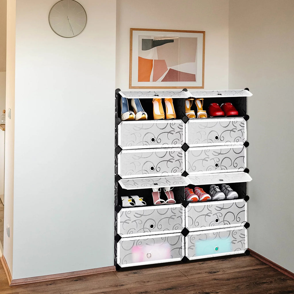 12 Cubic 6-Tier Shoe Rack Shelf Cabinet Storage Closet Organizer S2011