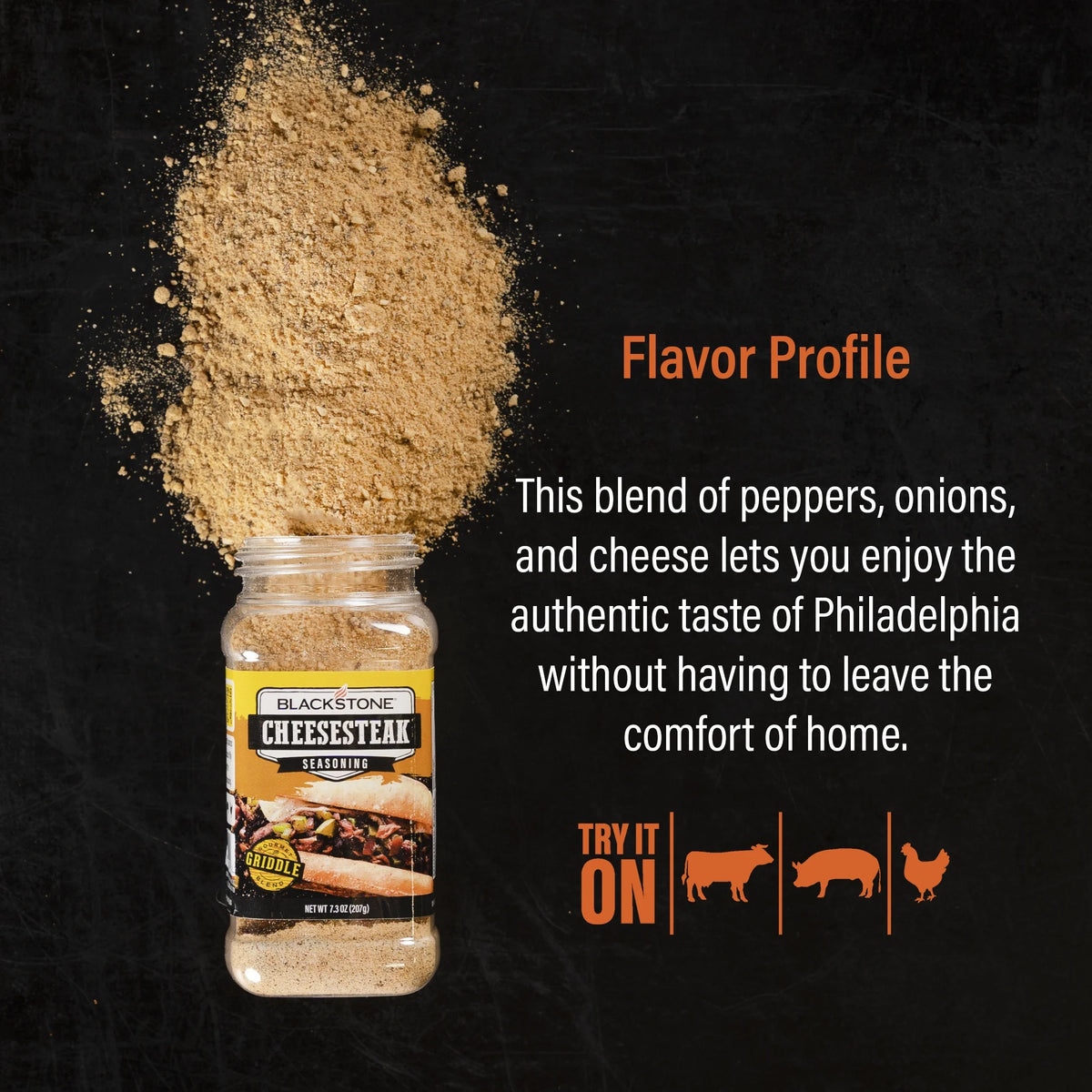 Gluten-Free Cheesesteak Seasoning, 7.3 oz U862