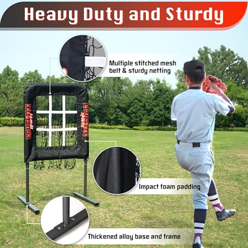 9 Hole Pitching Net with Strike Zone M6111