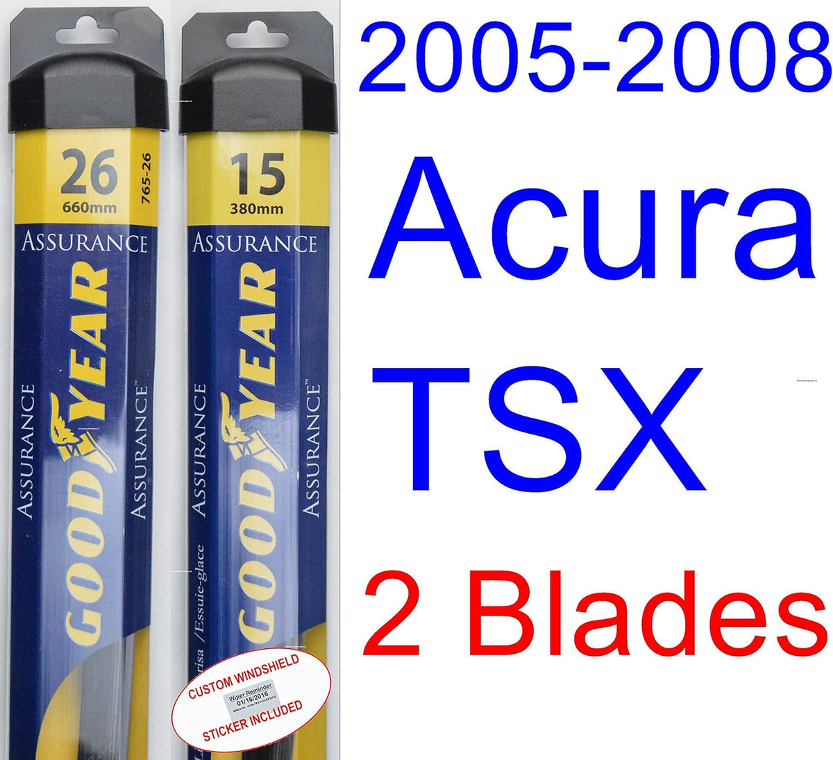 Acura TSX Replacement Wiper Blade Set of 2 M9013